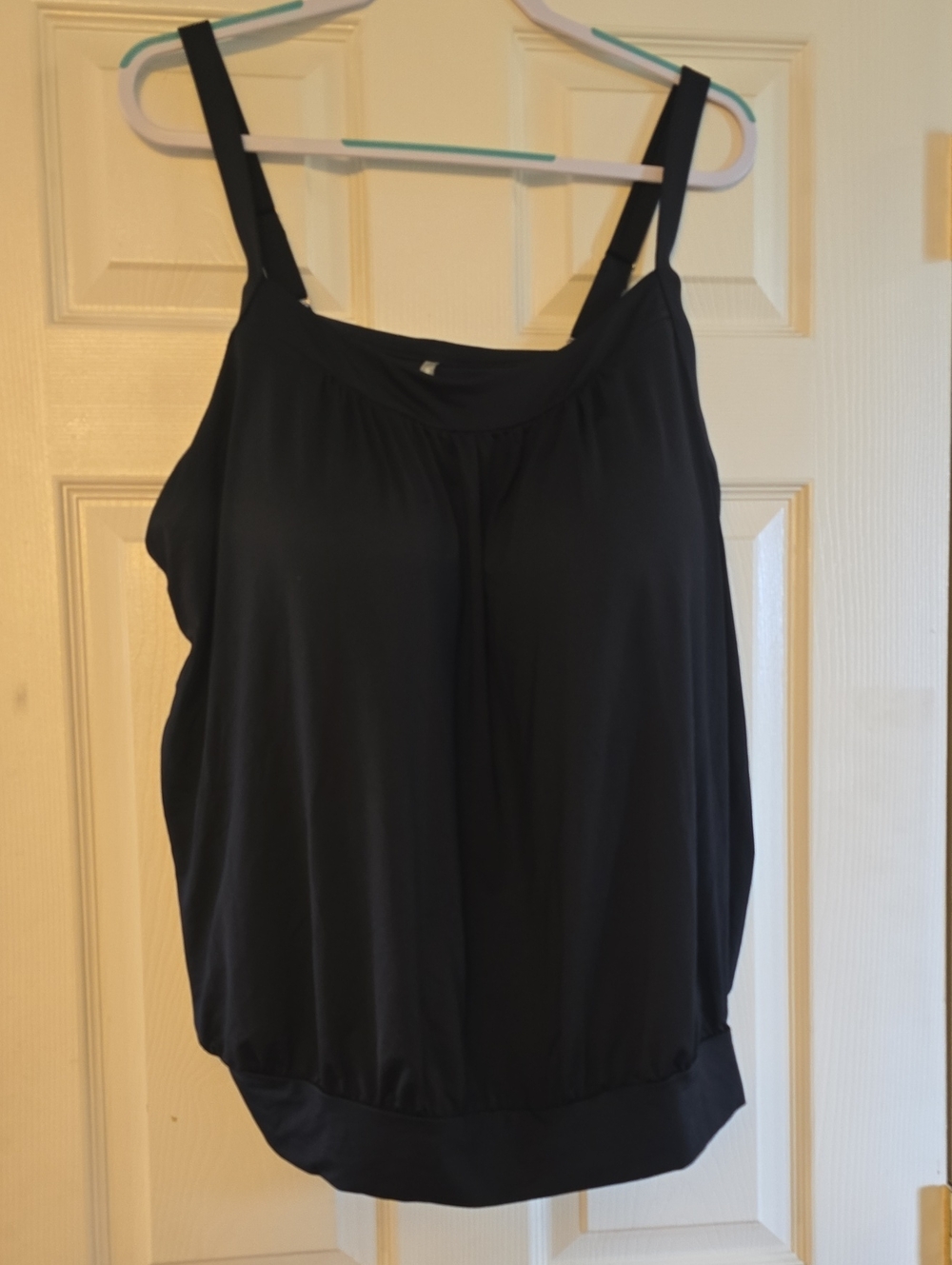 Land's End Black Swim Top with Adjustable Straps Size 26W